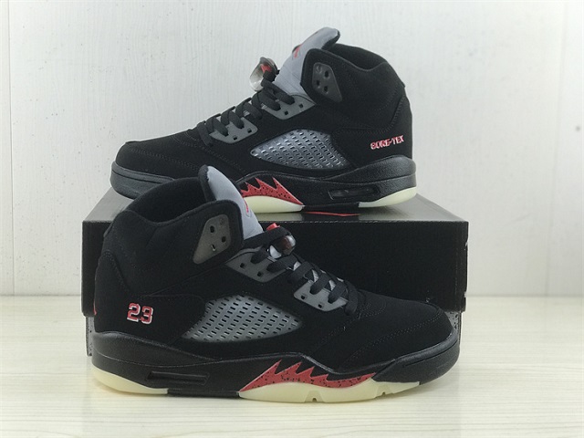 Women Air Jordan Shoes 5 Gore Tex Off Noir - Click Image to Close